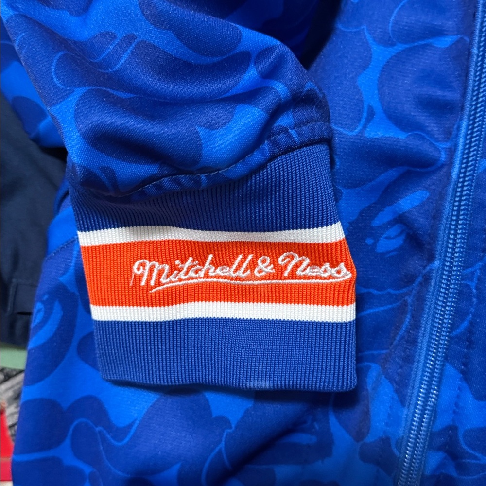 BAPE x Mitchell & Ness NY Mets 1986 Camo Track Jacket M - Picture 6 of 8